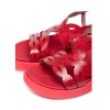WONDERS sandály červené lakované kožené | C-6542 ROJO