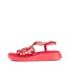 WONDERS sandály červené lakované kožené | C-6542 ROJO