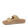 FANTASY SANDALS dámské pantofle béžové kožené-raffia | S310 DESPOINA NATURAL RAFFIA