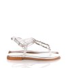 CARYATIS dámské sandálky se stříbrným zdobením stříbrné kožené | 621506 SILVER