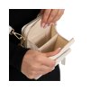 ARA dámská crossbody malá kabelka na doklady bílá metalická textilní syntetická | 16-21407-61