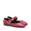 LLOYD dámské balerínky s páskem kožené vínové | 25-281-06 GLIDE 620 RUBY