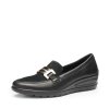 ARA dámské širší mokasíny na klínku se sponou kožené černé | 12-50609-01 Zürich