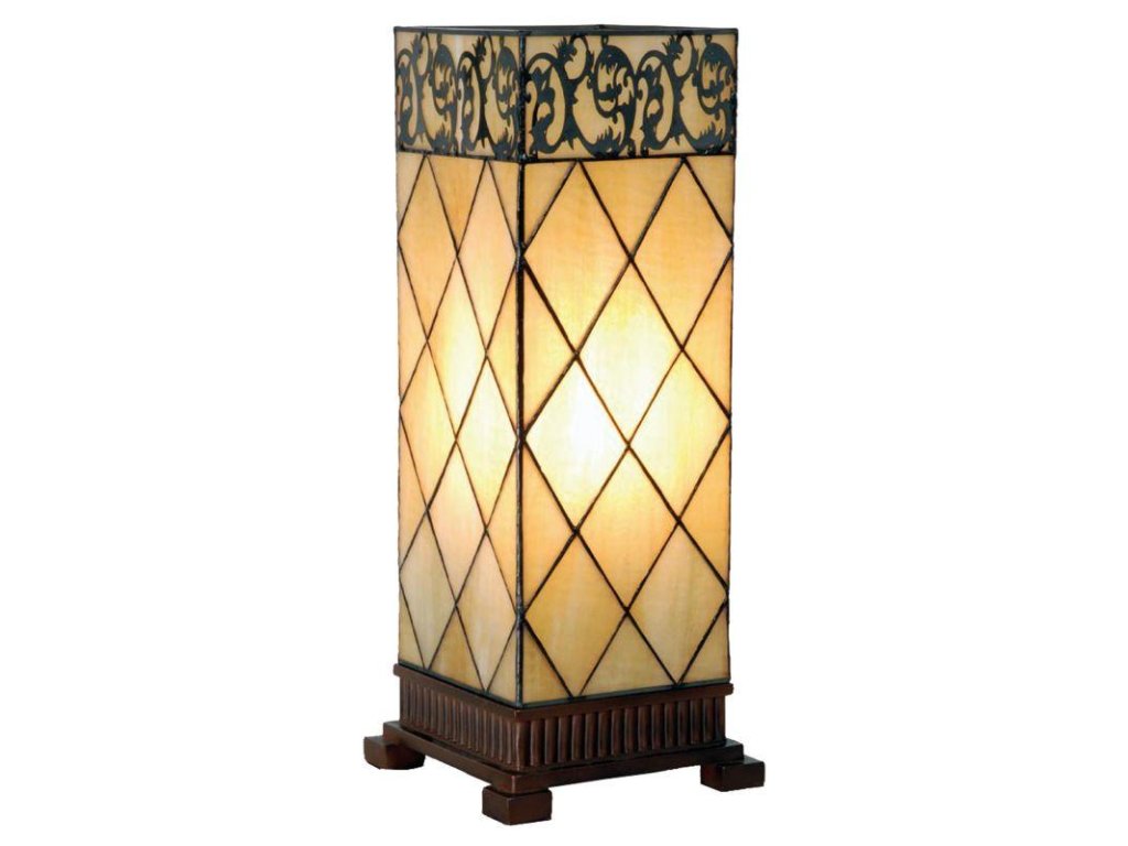 Stolní lampa Tiffany VINTAGE NIGHT Clayre & Eef 5LL-1139 8*18*45 cm E27/max 1*40W