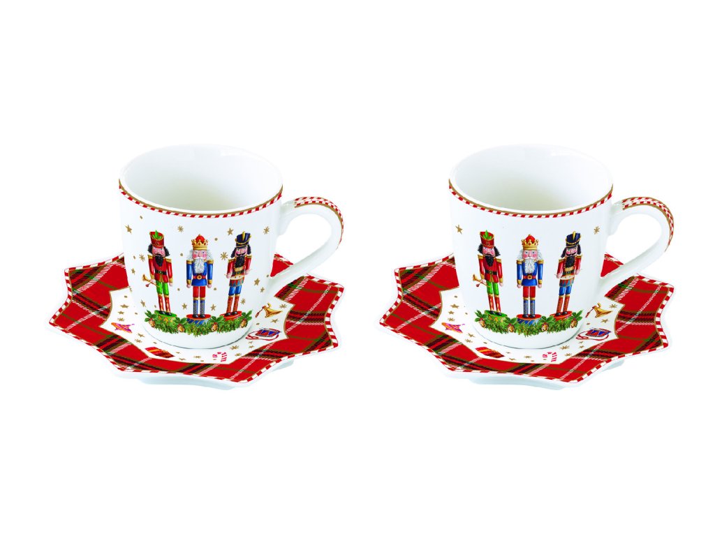 Easy Life - Porcelánové šálky na espresso Vintage Nutcracker 2 ks - 100 mll