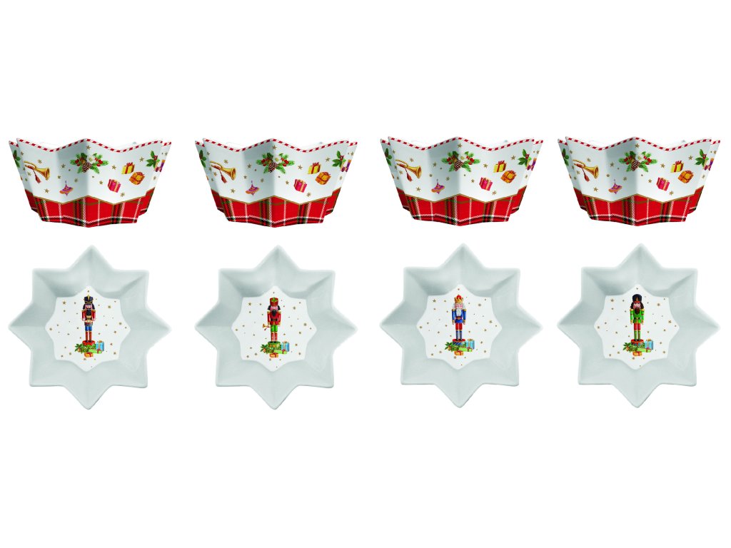 Easy Life - Porcelánové misky Vintage nutcracker 4 ks- 10 cm