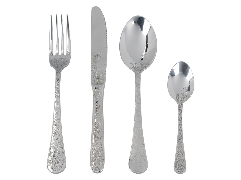 Jídelní příbory Etched z kolekce Vintage Indigo