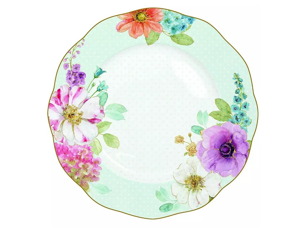 Easy Life - Porcelánový jídelní talíř Cottage Flower - 27 cm