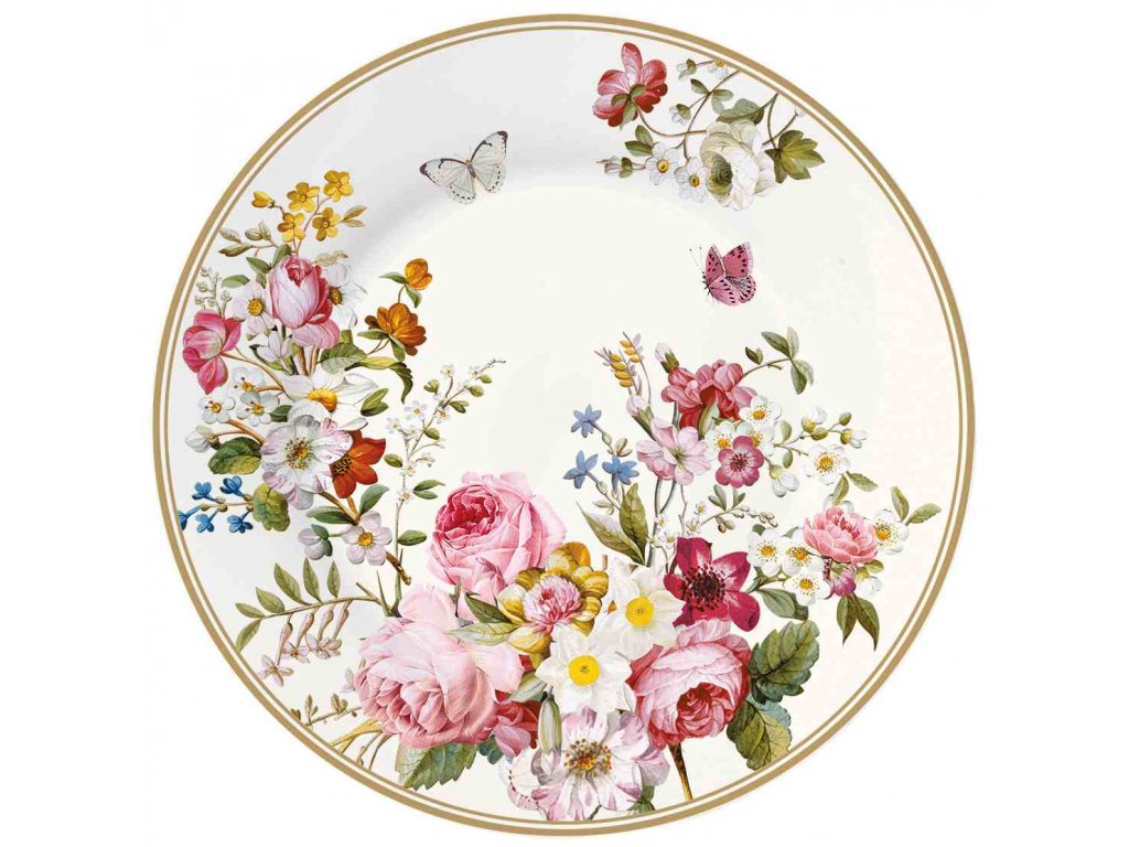 Porcelánový dezertní talířek Blooming Opulence Cream byl inspirován rozkvetlými opulencemi. Talířek v dárkové krabičce má průměr 19 cm. Tento produkt je od značky Easy Life.