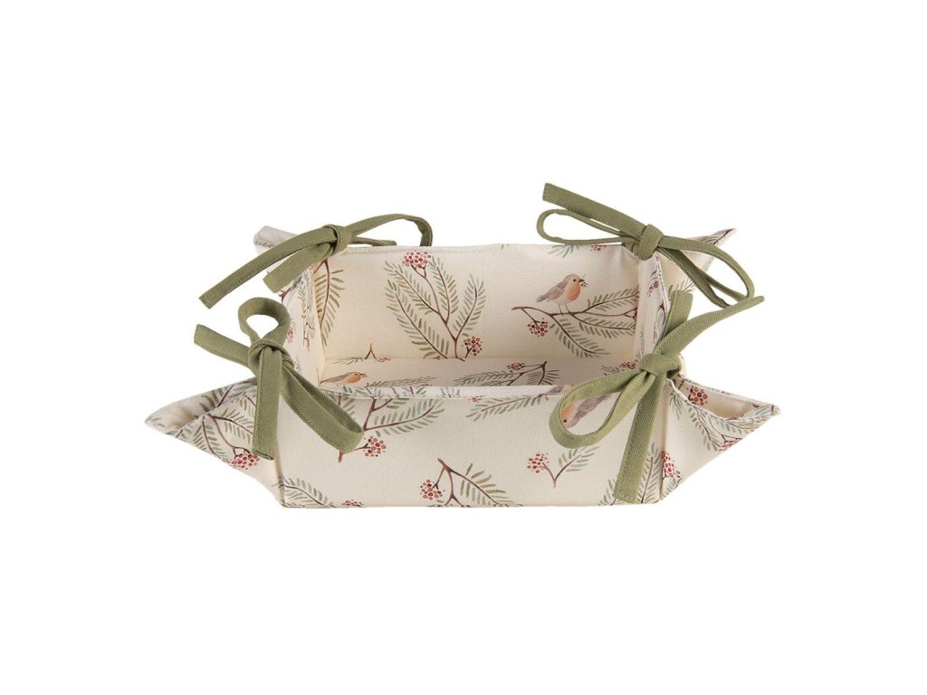 Košík na pečivo VINTAGE GREEN PINE Clayre & Eef VGP47 35*35*8 cm