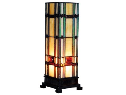 Stolní lampa Tiffany ART DECO Clayre & Eef 5LL-9024 12*12*35 cm E14/max 1*40W