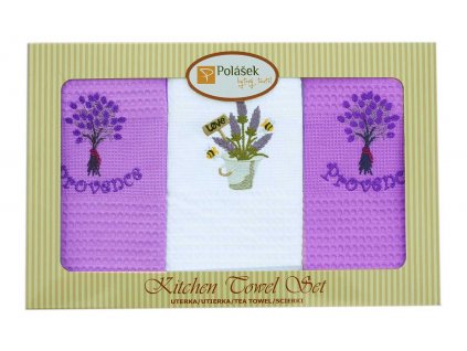 Dárková sada českých vaflových utěrek PROVENCE