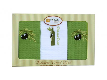 Dárková sada českých vaflových utěrek OLIVY