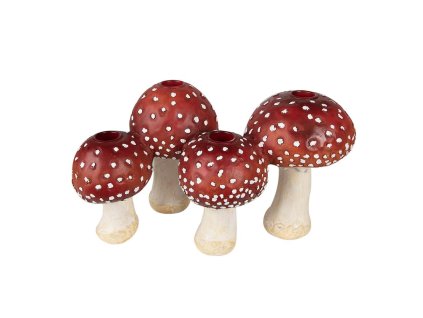 Polyrezinový svícen MUSHROOM Clayre & Eef 6PR3899 30x17x17 cm