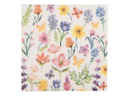 Papírové ubrousky FLOWERS (20 kusů v balení) Clayre & Eef 73074 33x33 cm