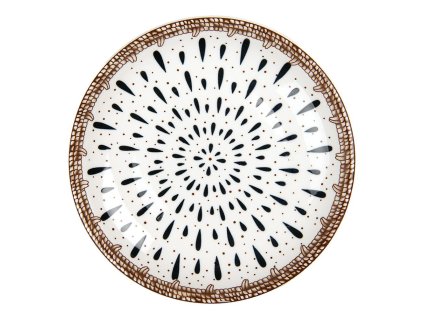 Keramický dezertní talíř Clayre & Eef 6CEDP0167 Ø 21x3 cm