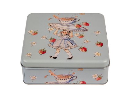 Plechová krabička CHILD Clayre & Eef 6BL0139 17x17x6 cm