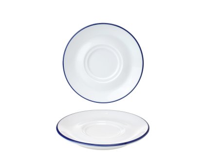 Podšálek 12 cm k Retro plecháčku 80 ml na espresso Valbella modrá