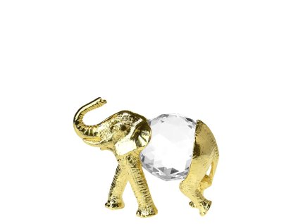 Slon s chobotem vzhůru 5,2 cm gold