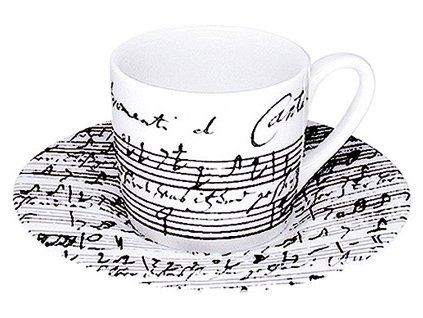 KP - Porcelánový hrnek Cafe Cantata - hrnek na espresso - 85 ml