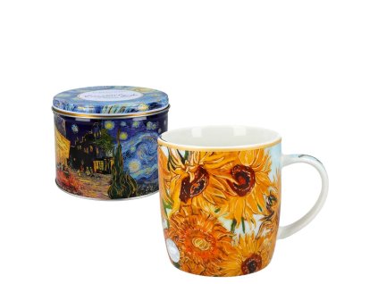 Hrnek 450 ml v plechovce Vincent van Gogh "Slunečnice"