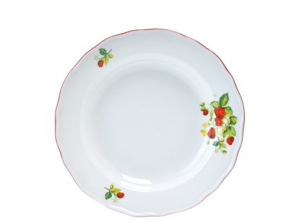 Talíř hluboký 24 cm Rokoko jahody