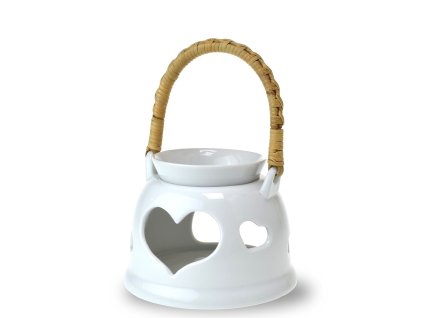 Aroma lampa porcelánová dvoudílná s lýkovým uchem