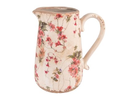 Dekorativní keramický džbánek ELEGANT LILY Clayre & Eef 6CE1550M 16x11x18 cm