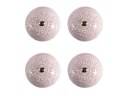 Sada čtyř keramických úchytek Clayre & Eef 65302 Ø 4x3/6 cm