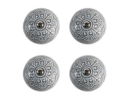 Sada čtyř keramických úchytek Clayre & Eef 65303 Ø 4x3/6 cm