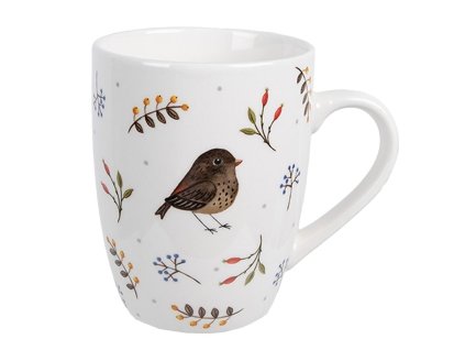 Keramický hrnek SPARROW Clayre & Eef SPYMU 12x8x10 cm / 350 ml
