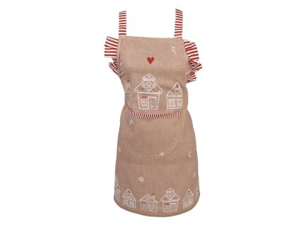 Dětská kuchyňská zástěra GINGERBREAD BLISS Clayre & Eef GBB41K 48x56 cm