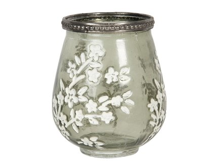 Sklenička na čajovou svíčku Clayre & Eef 6GL2876 Ø 9*11 cm
