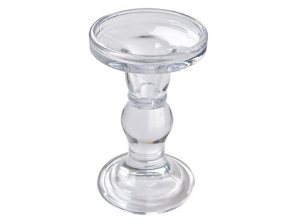 Skleněný svícen Clayre & Eef 6GL4403 Ø 8x14 cm
