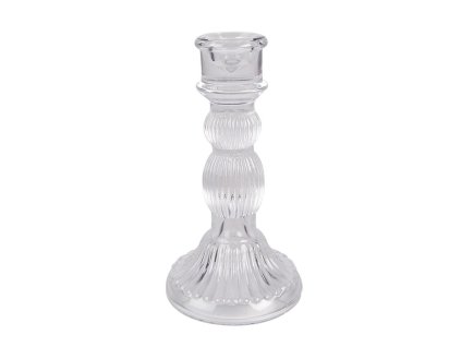 Skleněný svícen Clayre & Eef 6GL4909 Ø 8x15 cm
