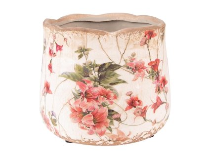 Keramický květináč ELEGANT LILY Clayre & Eef 6CE1549S Ø 13*11 cm