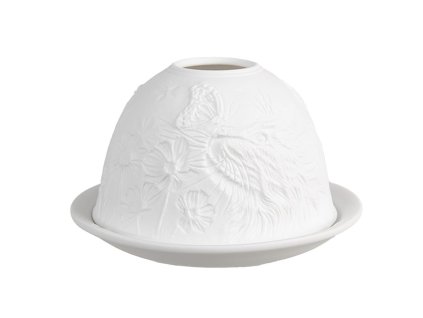 Porcelánový svícen na čajovou svíčku CAT Clayre & Eef 6CE1809 Ø 12x8 cm