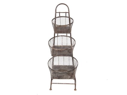 Kovový stojan s košíky Clayre & Eef 5Y1359 43x43x116 cm