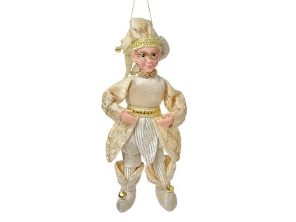 Dekorativní figurka vánočního skřítka Clayre & Eef 66217 10x8x28 cm