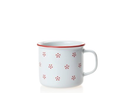 Hrnek Retro "porcelánový plecháček" 250 ml Valbella červená X8988
