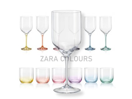 Kalíšky UMA 480 ml na víno barvy ZARA D5195 sada 6 ks
