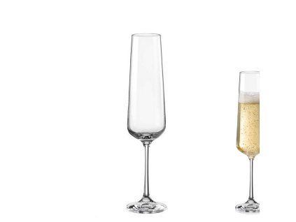 Kalíšky Sandra 200 ml flétny - sada 6 ks