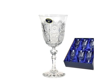 Kalíšky Laura 220 ml na víno bohatý brus 500PK - sada 6ks