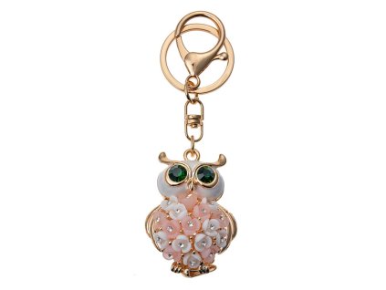 Přívěsek na klíče OWL PINK Clayre & Eef JZKC0120