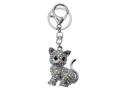 Přívěsek na klíče CAT SILVER COLORED Clayre & Eef JZKC0124