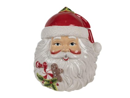 Keramická dóza SANTA CLAUS Clayre & Eef 6CE1856 20x17x22 cm