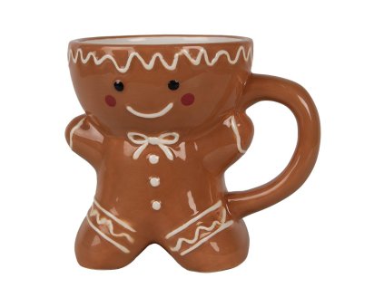 Keramický hrnek GINGERBREAD MAN Clayre & Eef 6CE1783 13x9x11 cm / 325 ml