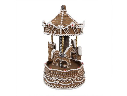 Music box CAROUSEL Clayre & Eef 6PR4972GG Ø 12x22 cm