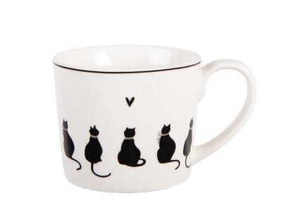 Porcelánový hrnek PAWS & WHISKERS Clayre & Eef PWSMU0001 12x8x7 cm / 275 ml