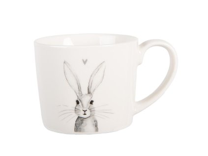 Porcelánový hrnek RUSTIC BUNNY Clayre & Eef RUBMU 12x8x7 cm / 275 ml